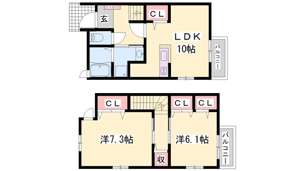 カーサ　ドマーニの物件間取画像